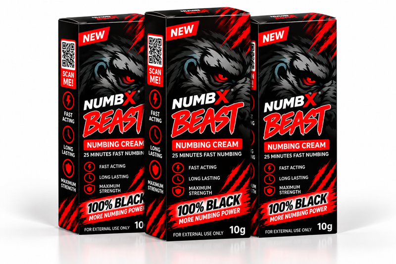 NUMBX Beast 100% Black Numbing Cream Pack of 3 - NUMBX Beast Tattoo Numbing Cream UK
