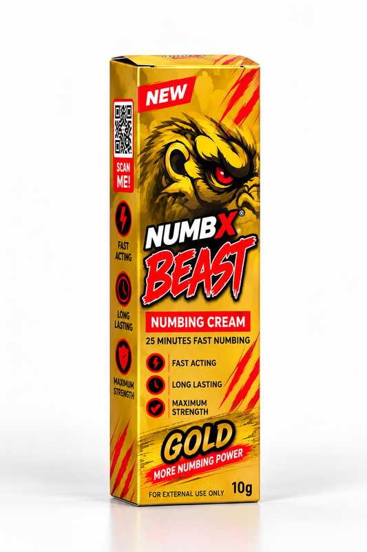 NUMBX Beast Gold Numbing Cream 40% Gentle Numbing - NUMBX Beast Tattoo Numbing Cream UK